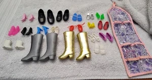Lot Of 20 Barbie & Ken Shoes Heels Boots Sandals Ballet Hanging Shoe Organizer - Picture 1 of 14