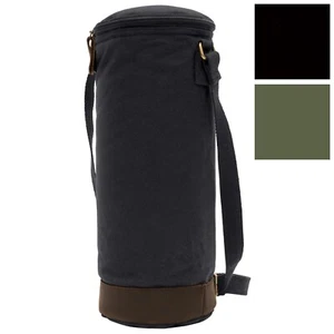 Rothco Wine Carrier Tote Bag Insulated Wine Bottle Valet Holder Waxed Canvas Bag - Picture 1 of 13