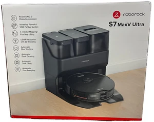 Roborock S7 MaxV Ultra Robot Vacuum Cleaner With Auto-Empty/Wash Station w/ Box - Picture 1 of 19