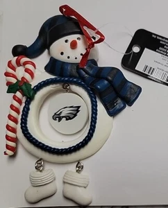 Ornamento muñeco de nieve de masa de arcilla Philadelphia Eagles - Imagen 1 de 1