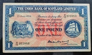 Union Bank Of Scotland Limited Pound £1 Banknote 1954 - Picture 1 of 2