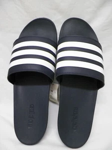 Nuevo Adidas Adilette Aqua Slides-Sandalias Azul Marino/Blanco Para Hombre Talla 18 Sin Caja - Imagen 1 de 12