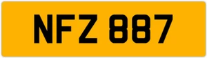 NFZ 887 N 3x3 DATELESS PRIVATE NUMBER PLATE NAT NAD NADIA NEL NEIL NIALL NINA NS - Picture 1 of 1