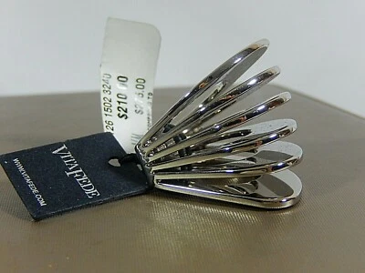 NWT VITA FEDE ITALIAN DESIGNER MODERNIST FUTURO CUT SILVER TONE RING S6  $275. - Image 1 of 4