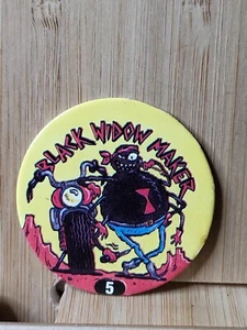 Official Slammer Jammer🏆1994 Pog Tazo #5 BLACK WIDOW MAKER🏆FREE POST - Bild 1 von 1