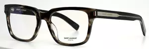 SAINT LAURENT SL621 005 Havana Crystal Transparent Mens Eyeglasses 54-19-145 A - Picture 1 of 16