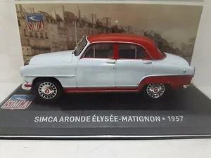 1/43 SIMCA ARONDE ÉLYSÉE MATIGNON 1957 CELESTE/ROJO - Imagen 1 de 3
