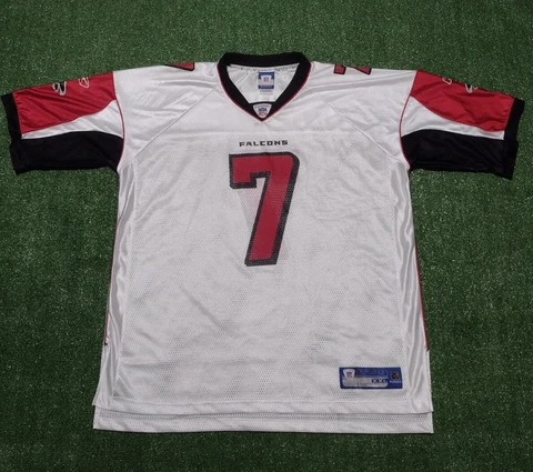 Reebok Atlanta Falcons Michael Vick Jersey Men 2XL White On Field Mike Vintage Cover