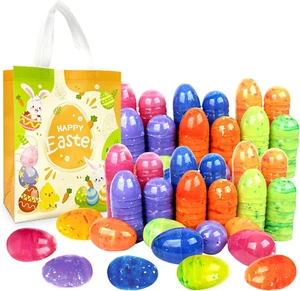 36Pcs 2.36'' Tall Painted Iridescent Easter Eggs for Kids Basket Stuffers Filler - Picture 1 of 7
