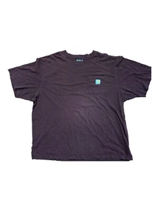 Carhartt Short Sleeve T-Shirt Men's XXL Burgundy Cotton Pocket Work Shirt K87 - Picture 1 of 6