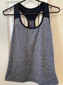 Golds Gym Advance Racerback Tank SzL Gray Logo Stretch - Picture 1 of 9