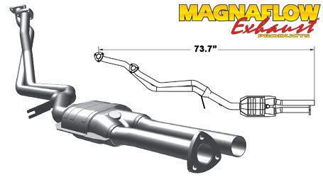 Convertidor catalítico de escape Magnaflow 23556 ajuste directo para 85-88 BMW 535i 635CSi Foto 1 de 1