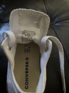 Converse all star shoes infant size 7  White. Pre-own