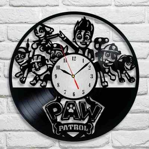 Paw Patrol design vinyl record clock home decor art playroom shop club office - Picture 1 of 1