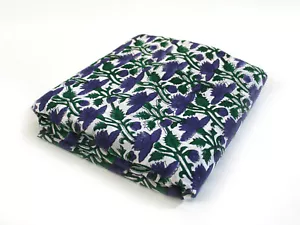 Damen Blumen Baumwolle weicher Stoff Hand Blockdruck stilvoller Stoff - Bild 1 von 8