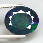 2.40 Cts_Eye-catching Muti-Color Pattern 100%  Natural Welo Black Opal Gemstone