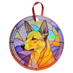 Carolina Hund lila Hintergrund holografisches Ornament - Bild 1 von 5