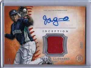 Gabriel Gabby Guerrero 2015 Bowman Inception Orange Auto Jersey #23/25 Mariners - Picture 1 of 1