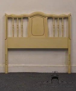 HENRY LINK Cream Antiqued White Country French Style Twin Size Spindled Headb... - Picture 1 of 4