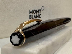 Pluma Estilográfica MONTBLANC Meisterstück Nº12 Vintage Años 60 Borde Oro 18K Negro - Imagen 1 de 18