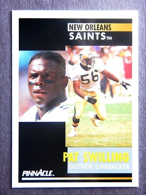 Pat Swilling #206 Pinnacle 1991 Football Card (New Orleans Saints) VG - Image 1 of 2