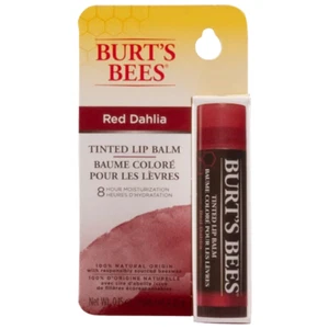 Burt's Bees 100% Natural 8 Hour Moisturizing Tinted Lip Balm, Red Dahlia, 1 Tube - Picture 1 of 3