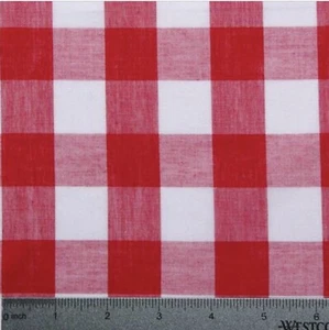Gingham 1” Inch Checkered Poly Cotton Fabric by the Yard, 58”/60”, All Colors - Picture 1 of 11