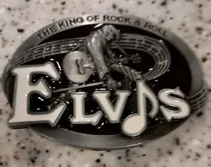 ELVIS King of Rock and Roll Belt Buckle Guitar Music - Picture 1 of 2