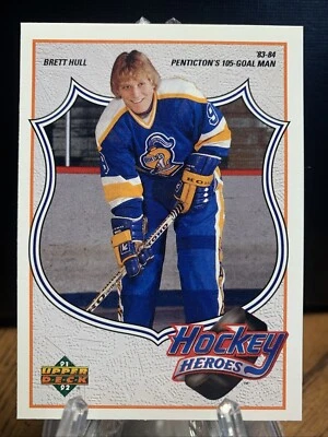 1991-92 Upper Deck Hockey Heroes Brett Hull #1 HOF - Image 1 of 2
