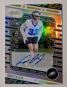 Cooper DeJean 2024 Panini Absolute Auto Rookie RC #/299 Eagles - Imagen 1 de 2