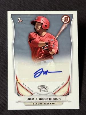 2014 Bowman 1st PROSPECT ROOKIE AUTO Jamie Westbrook, item 2 - Image 1 of 2