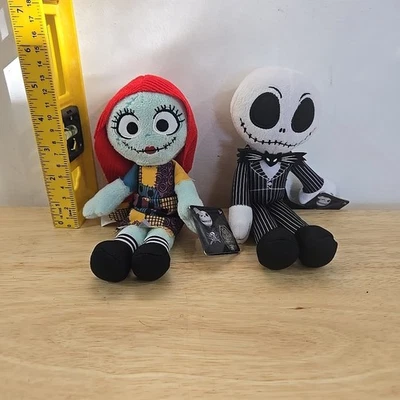Disney Jack Skellington & Sally  8" Plush Nightmare Before Christmas NWT  - Image 1 of 4