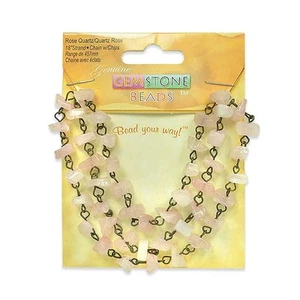 6 Packs of Rose Quartz Chain with Chips-18 Strand | Natural Jewelry Beads - Picture 1 of 4