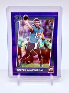 2021 Donruss Optic Trevor Lawrence #201 Rated Rookie Blue Scope Prizm RC Jags SP - Picture 1 of 2