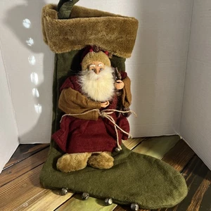 Medias Northlight 14" Woodland Santa Claus Traveler 23" - Imagen 1 de 10