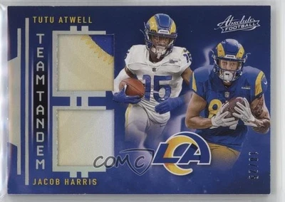 2021 Panini Absolute Holo Silver /25 Jacob Harris Tutu Atwell #TTM-LAR Rookie RC - Image 1 of 2