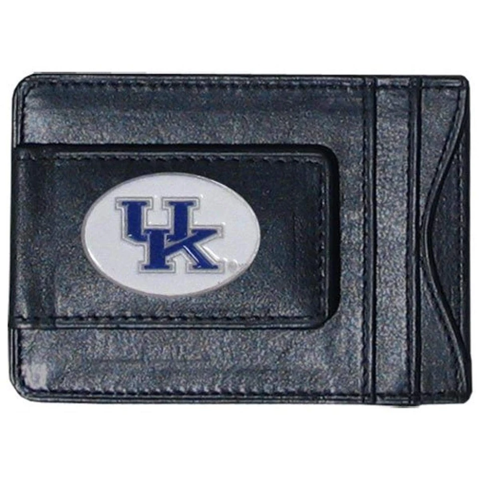 NCAA Hombres Kentucky Wildcats Cuero Dinero en Efectivo y Tarjetero Talla Única Negro Foto 1 de 1