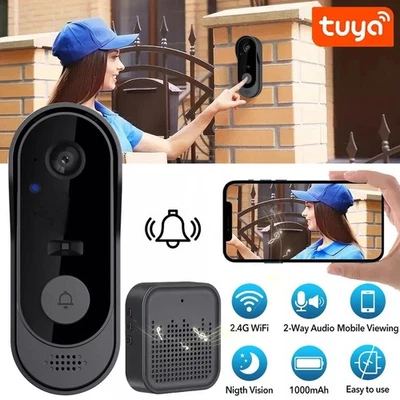 Smart Wireless WiFi Doorbell Camera Phone Door Ring Video Intercom Security Bell - Image 1 of 4