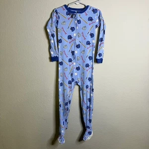 Carters Größe 5T Pyjama mit Füßen Reißverschluss Baseball Sport - Bild 1 von 5
