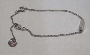 MINT MONGOOSE Silver Tone ID Bar Chain Bracelet Lobster Clasp & Charm NWT - Picture 1 of 2