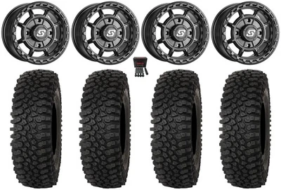 Sedona Rift 14" Wheels Black 27" Roctane ST Tires Polaris Ranger XP 9/1K - Image 1 of 4
