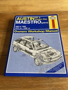 Haynes Austin Maestro Petrol MG Vanden Plas 1983 to 1995 Owners Workshop Manual - Picture 1 of 4