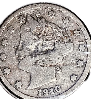 🔥 1910 Liberty Head V Nickel Lamination Video Mint Error 5 Cent Piece Coin 🔥 - Image 1 of 4