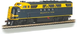 F7A DCC Ready Locomotive Santa FE Blue Yellow Ho Scale - Picture 1 of 5