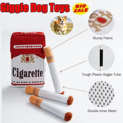 Cigarette Dog Toys Funny Squeaky Funny Cool Interactive Plush Dog Toys for Small - Image 1 of 4