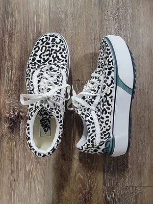VANS Old Skool Stacked UV Ink Platform Shoes Leopard Size Mens 9 Womens 10.5 - Image 1 of 4