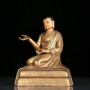 An exquisite gilt bronze statue of the Guru - Picture 1 of 9