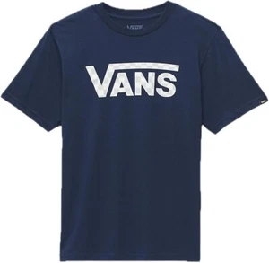 Vans Kids' Cotton T-Shirt Classic Dress Blues/Checkerboard Logo Medium (10-12) - Picture 1 of 3