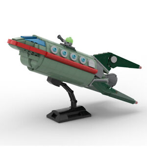 Modèle de vaisseau spatial avec support d'affichage jouets de construction et blocs 628 pièces