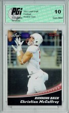 Christian McCaffrey 2017 Leaf Limited Editon #1 Red SP 5 Made Rookie Card PGI 10
